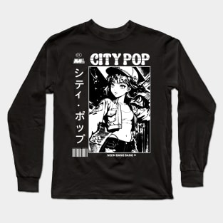 Retro Manga City Pop Vaporwave Aesthetic Anime #7 Long Sleeve T-Shirt